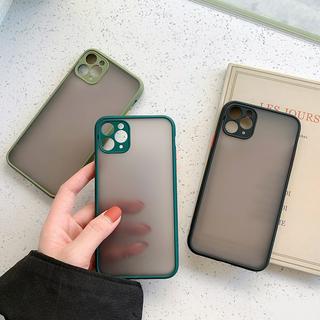 เคสหลังด้านกล้องขอบสี มี5สี รุ่น For IPhone 11 Pro 7 8 6 6s Plus X Xs Max Xr SE 2020 SE2 เคส กันกระแทก