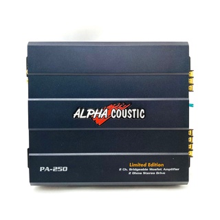 เพาเวอร์แอมป์ติดรถยนต์ดีๆ ALPHA ACOUSTIC รุ่น PA-250 CLASS AB 2CH สีดำ  เครื่องเสียงติดรถยนต์,เพาเวอร์ติดรถยนต์