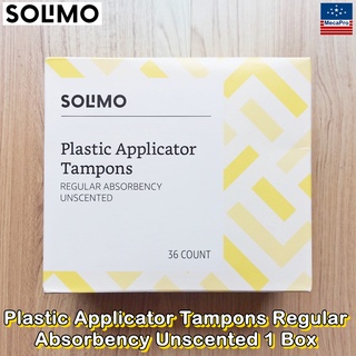 Solimo Plastic Applicator Tampons Regular Absorbency Unscented ผ้าอนามัยแบบสอด โซลิโม สำหรับวันมาปกติ