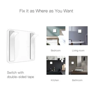 Tuya Zigbee Wireless Scene Switch รุ่น ZSS แป้นสวิตช์เปิดปิดไฟ ปุ่ม Scene ไร้สาย แบบใช้ถ่าน สำหรับสั่งงาน Scene