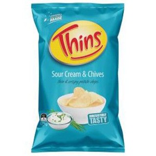 ธินส์ซาวครีมและกุ้ยช่าย 175 กรัม/Thins Sour Cream &amp; Chives 175g(แพ็ค2)