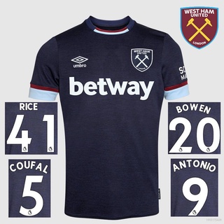 เสื้อกีฬาแขนสั้น ลายทีมชาติฟุตบอล West Ham United FTB 2021-2022 ชุดเยือน