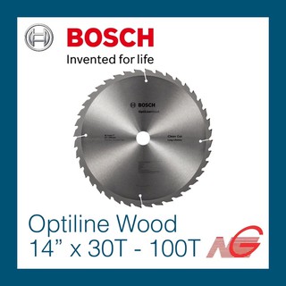 ใบเลื่อยวงเดือน BOSCH 14" 30 ฟัน - 100 ฟัน Optiline Wood