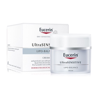 Eucerin UltraSENSITIVE Lipo Balance 50ml (ยูเซอริน ครีมบำรุงผิวหน้า สำหรับผิวแห้งมาก ผิวหลังทำเลเซอร์)