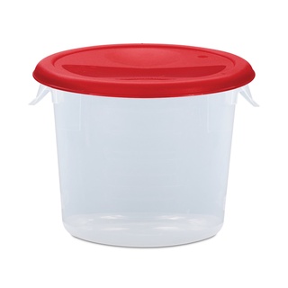 Food Storage 6 QT แบบใสฝาสีแดง ถังพลาสติก Food Storage 6 QT Clear Red Lid