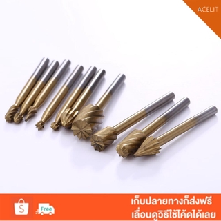 ❤10pcs/Set HSS Titanium Dremel Routing Rotary Milling Rotary File Cutter Wood