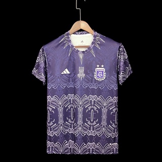 เสื้อกีฬาแขนสั้น ลายทีมชาติฟุตบอล Argentina Copa America สีฟ้า ไซซ์ S-XXL 22 23