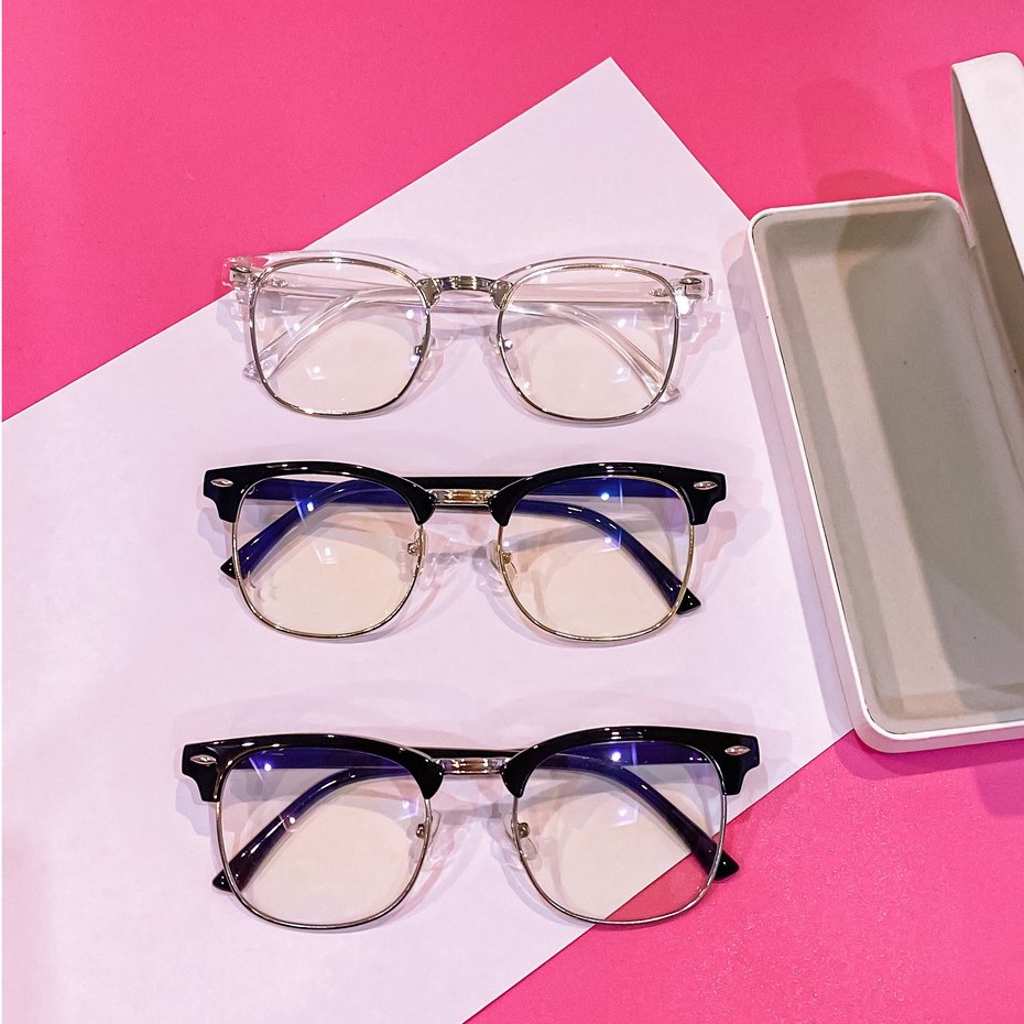 [BG] CLUB MASTER HALF-FRAME FAKE GLASS IN 2 สีสุดฮอต HN065