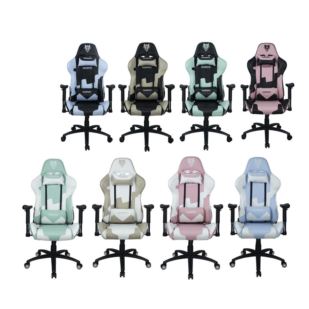 NUBWO CH-011 Emperor Series Caser Edition Gaming Chair เก้าอี้เกมมิ่ง - (ฟ้า,ชมพู,น้ำตาล,เขียว)