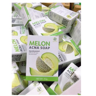 no box พร้อมส่ง !!   MELON ACNA SOAP สบู่เมล่อนแอคน่า สบู่เมล่อน