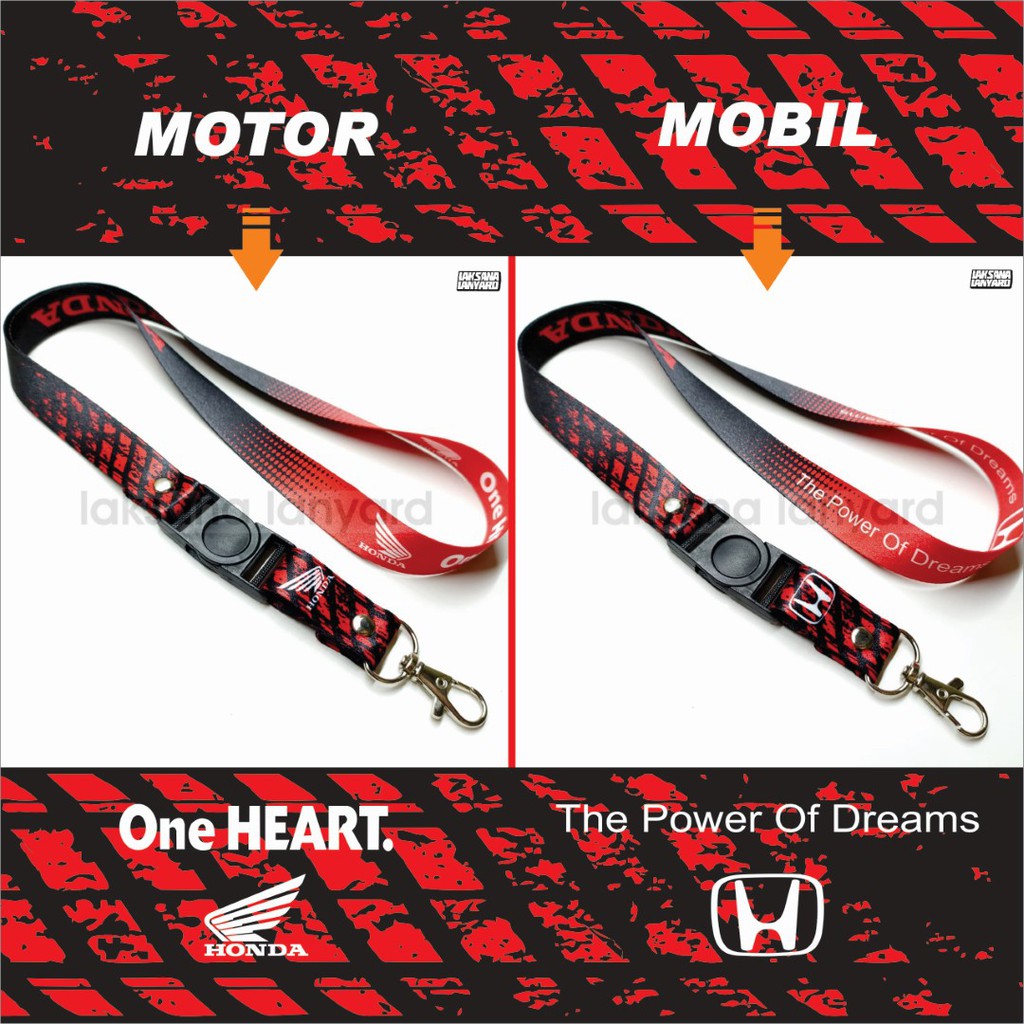 สายคล้องบัตร HONDA MOTOR ONE HEART AND HONDA CAR The Power Of Dream