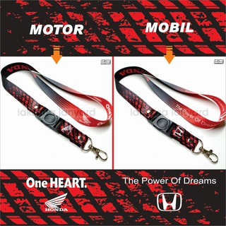 สายคล้องบัตรประจําตัวรถยนต์ สําหรับ HONDA MOTOR ONE HEART And HONDA