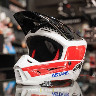 หมวกกันน็อค Alpinestars รุ่น SM5 ลาย Speed White /DarkBlue/red Glossy