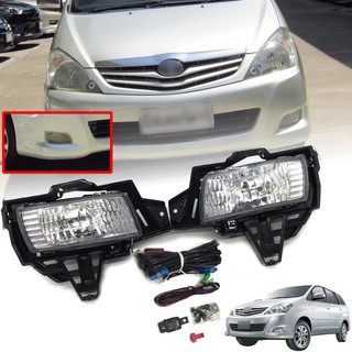 ไฟตัดหมอก สปอร์ตไลท์ รุ่น โตโยต้า อินโนวา Toyota Innova ปี 2009 - 2010 พร้อมชุดสายไฟครบชุด