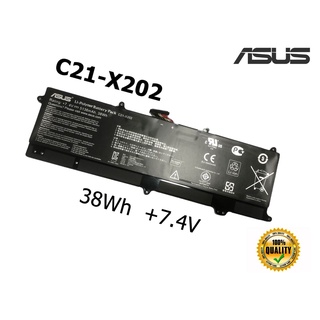 ASUS แบตเตอรี่ C21-X202 ของแท้ (สำหรับ VivoBook S200 S200E X202 X202E X201 X201E ) ASUS battery Notebook