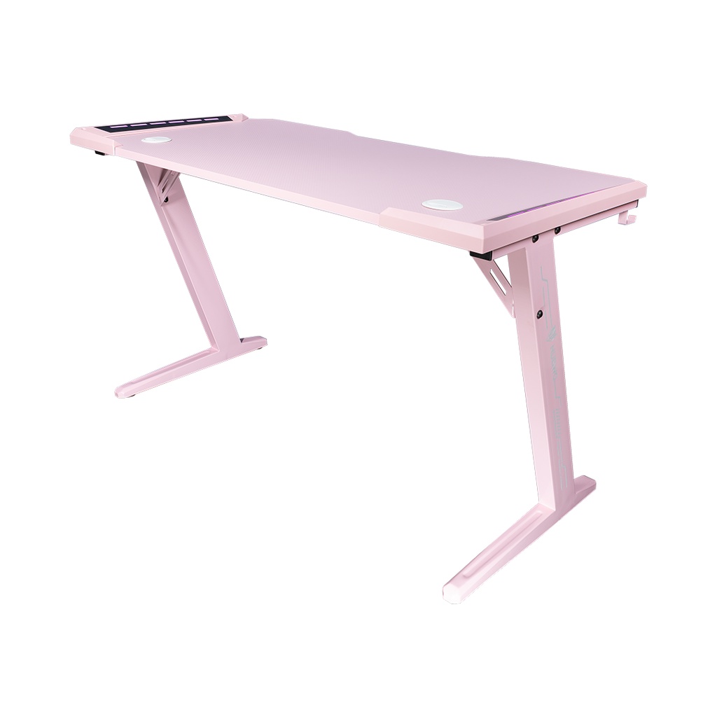 (ND-601) Gaming Desk โต๊ะเกมมิ่งมีไฟ LED ปรับไฟได้ 4 โหมด ขนาด 120x 60x72 cm มีที่วางแก้ว,คล้องหูฟัง รับประกัน 1 ปี