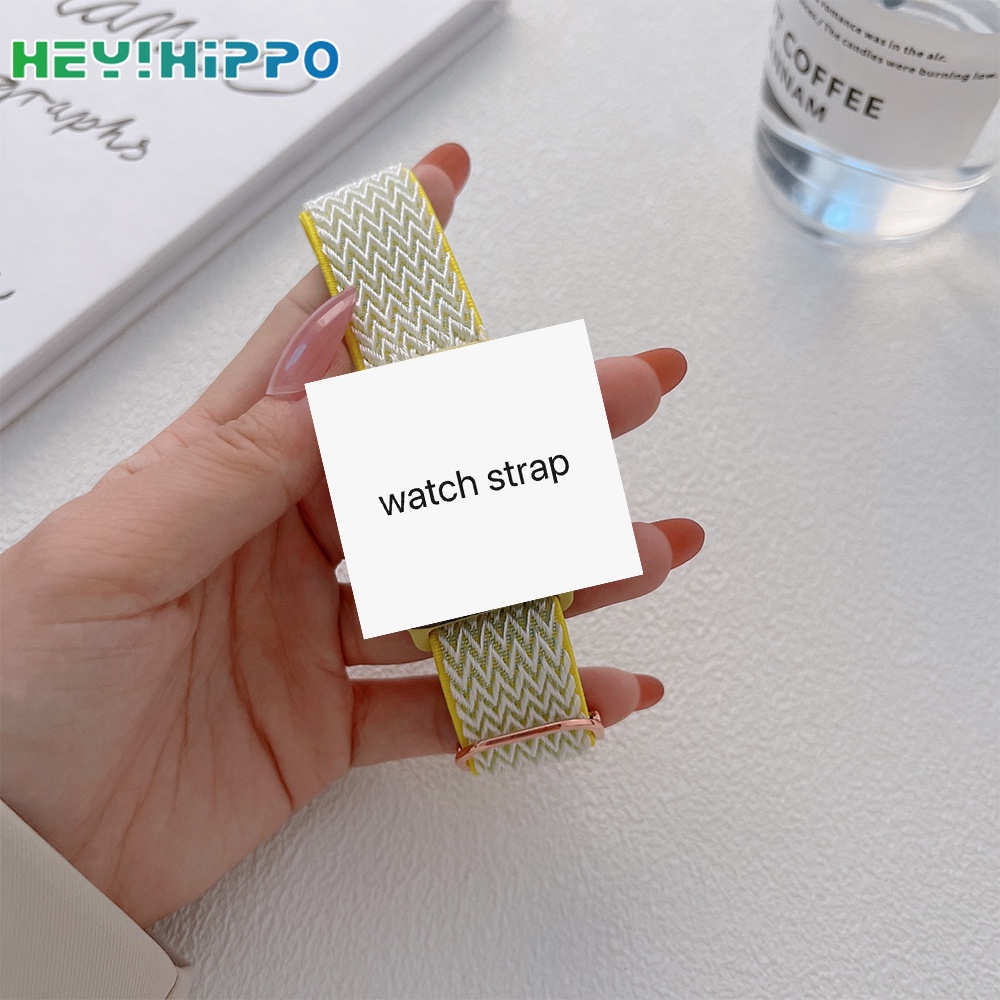 ใหม่ สายนาฬิกาข้อมือ ผ้า ปรับได้ง่าย สําหรับ iwatch band รูปที่ 5