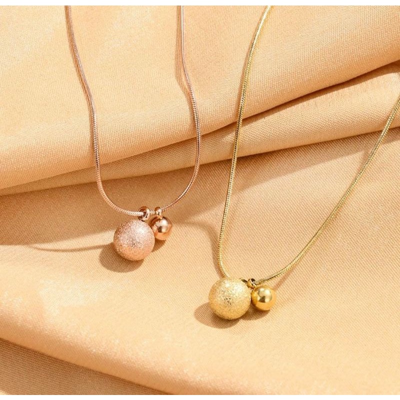 สร้อยคอเทรนด์ 2 Boba Eel Titanium Gold-Rosegold N16092101