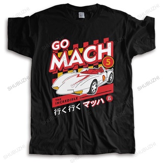 [S-5XL] เสื้อยืดคอกลม แขนสั้น ผ้าฝ้ายแท้ พิมพ์ลายการ์ตูนอนิเมะ Mach 5 สไตล์ญี่ปุ่น คลาสสิก ทรงหลวม สําหรับผู้ชาย