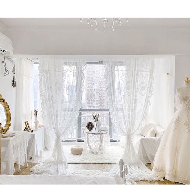 🌈ผ้าม่านพระระเบียงห้องนอนฝรั่งเ ผ้าม่านลูกไม้ - รูปที่ 5