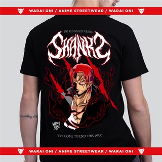 T-shirt  เสื้อยืด ลาย One Piece Red Shanks สีดําS-5XL