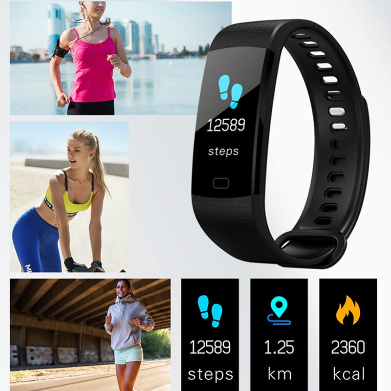 (new)Y5 SmartBand Heart Rate Tracker Fitness Smart Bracelet Watch JCeI Shopee Thailand