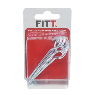 สกรู, น๊อตและแหวน สกรูหัวห่วง ตัวซี FITT 4.0X55 MM 5 ตัว อุปกรณ์ยึดติด เครื่องมือช่างและฮาร์ดแวร์ FITT IR 4.0X55MM C SHA