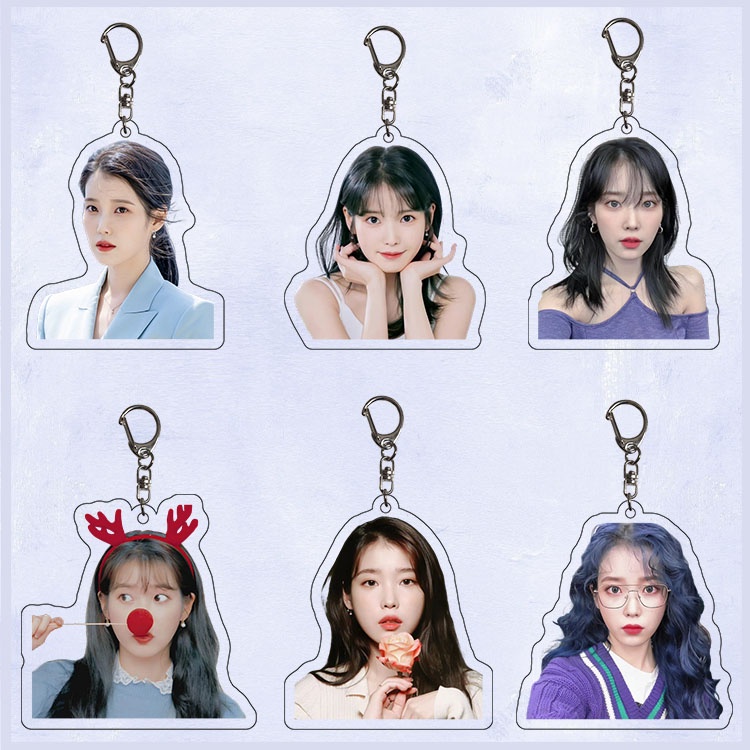 Iu พวงกุญแจอะคริลิค สองด้าน จี้กระเป๋านักเรียน