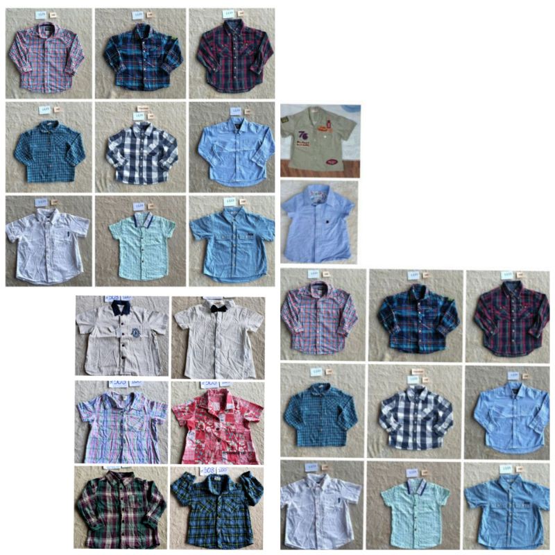 เสื้อเชิ้ตเด็กผู้ชายมือสอง ไซส์100 ส2893