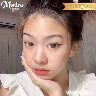 คอนแทคเลนส์(ตาโต) รุ่น Vivianna 💧อมน้ำ55% เลนส์กรองแสง นำเข้าจากเกาหลี 🇰🇷 Montra คอนแทคเลนส์ สีน้ำตาล สีเทา
