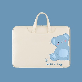 Cute Bear Portable Laptop Bag for ASUS Xiaomi Huawei Matebook Macbook Air/pro 13.3-16.1 Inch Notebook Computer Storage H