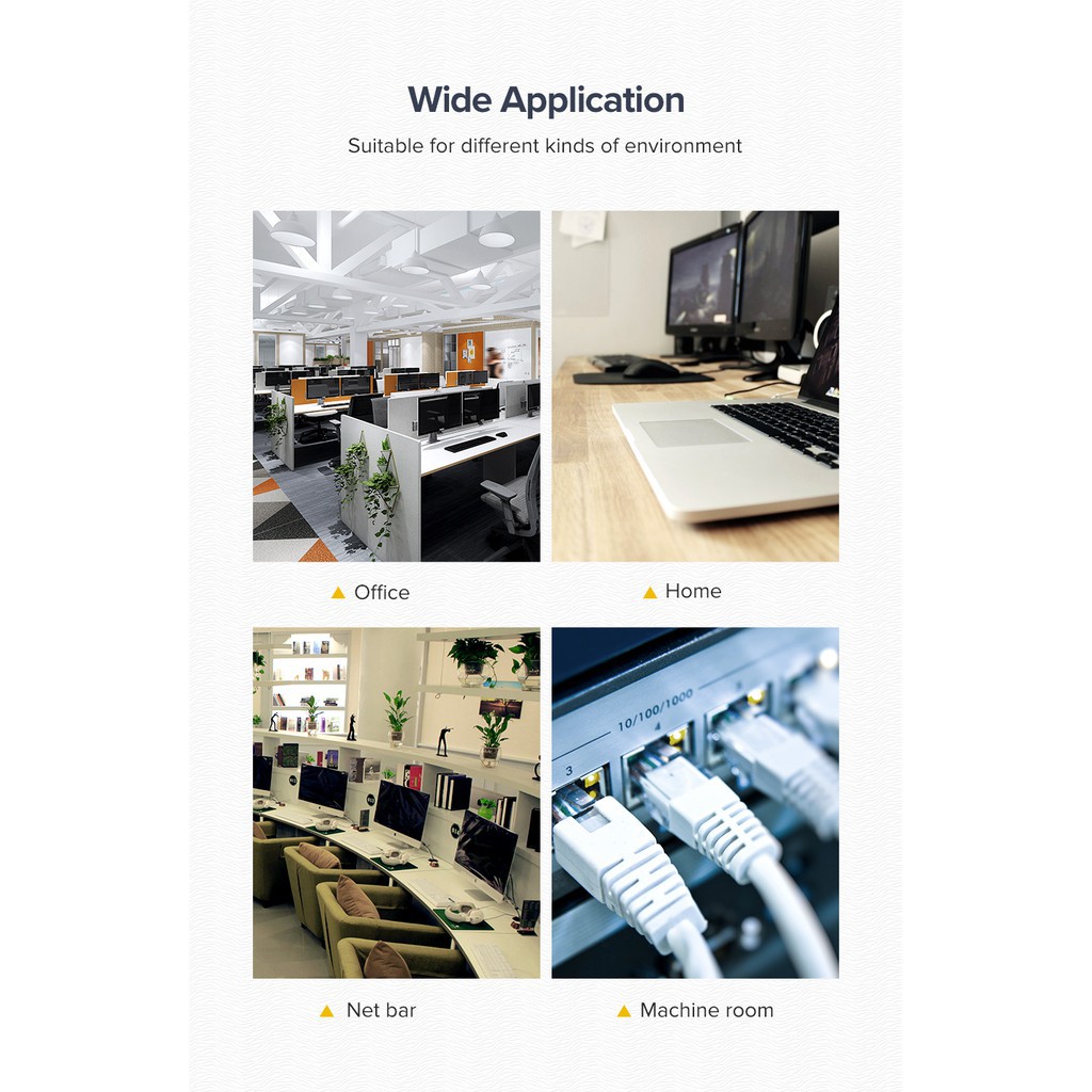 UGREEN สายแลน Cat6 Ethernet Patch Cable Gbs RJ45 Network Wire Lan Cable Plug Connector