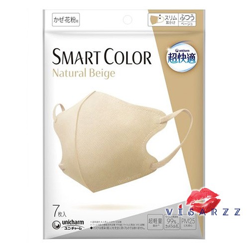 Unicharm Smart Color 3D 7 ชิ้น หน้ากากอนามัย ป้องกันไวรัสและเชื้อโรคได้ 99% และป้องกัน PM2.5 ได้ ใส่สบาย ไม่อึดอัด - รูปที่ 2