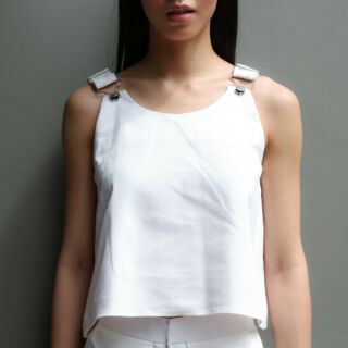 MARIE Tank Top ( ยีนส์ WHITE )