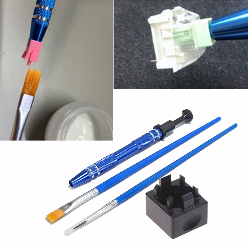 BTM Switch Lube Station 4PCS พร้อมสวิตช์เปิด Clamp สําหรับ Key Puller คีย์บอร์ด Lube ชุดปากกาสําหรับ