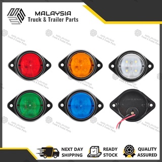 Shiliduo SD-4004 ไฟสัญญาณเลี้ยว LED 12V 24V 2 นิ้ว สีแดง สีฟ้า สีเหลือง สีเขียว สีขาว สําหรับรถบรรทุก