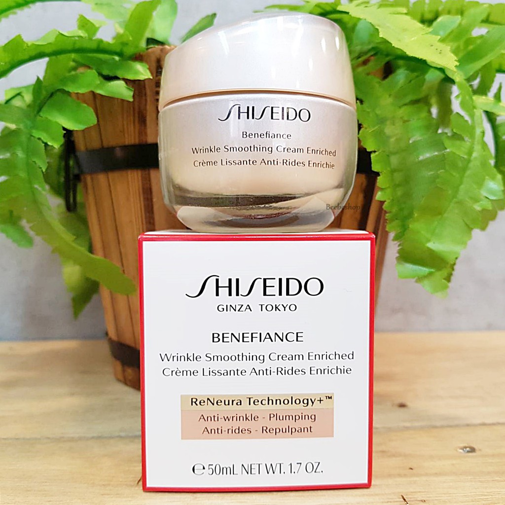 Shiseido Benefiance Wrinkle Smoothing Cream Enriched 50ml  ผลิตภัณฑ์บำรุงผิวหน้า ผลิต 01/2020 | Shopee Thailand
