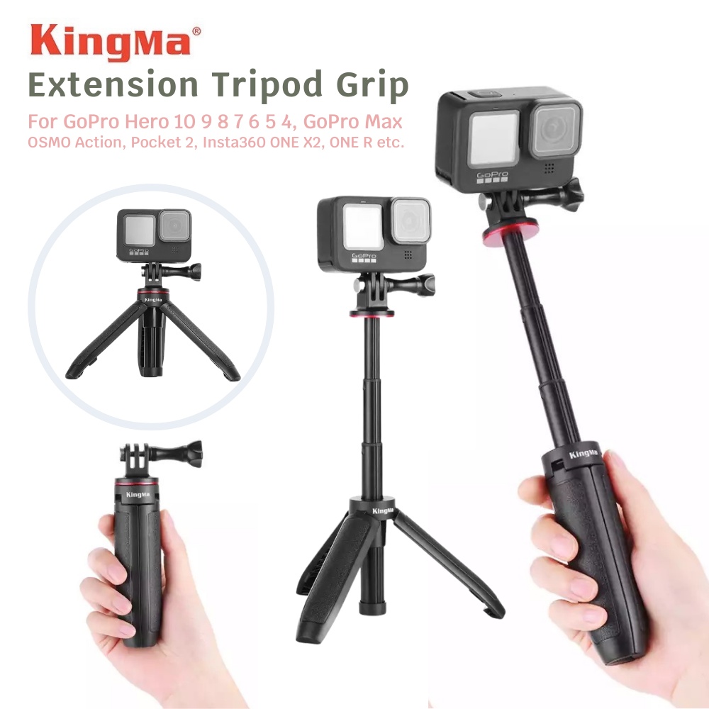 Kingma Portable Extension GoPro Vlog Tripod Shorty for GoPro HERO13 Action 6 ขาตั้งกล้อง / ไม้เซลฟี่