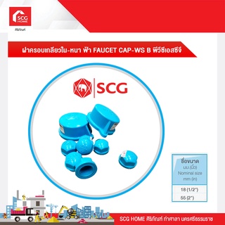 ฝาครอบเกลียวใน-หนา ฟ้า FAUCET CAP-WS B พีวีซีเอสซีจี 18 มม. 1/2 นิ้ว