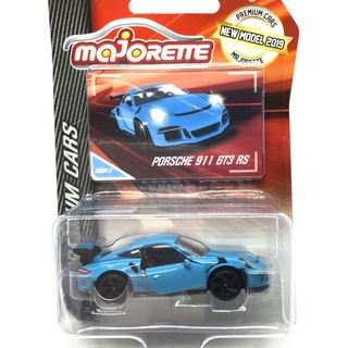 Majorette Porsche 911 GT3 RS - 2019 Package - Light Blue Color /Wheels 5LTSB /scale 1/59 (3 inches) Package with Card