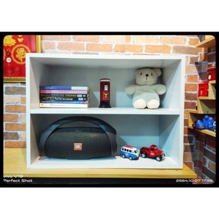 ชั้นวางของ ชั้นวางหนังสือ แบบ 2 ชั้น (ขนาด ก24 x ย62 x ส45 ) powerpatshop