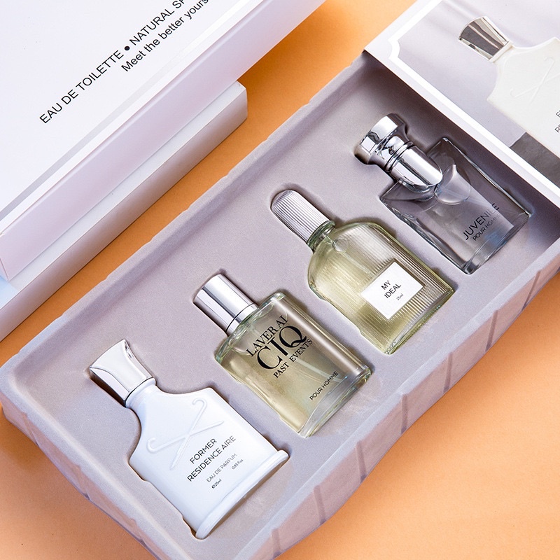 LAVER AI GIQ น้ำหอมผู้ชาย เซต 4 ขวด 25ml*4 กลิ่นหอม ติดทน 4ขวด ไม่ซ้ำกัน น้ำหอม สยบกลิ่นตัว กลิ่นติดทน ราคา ถูกที่สุด ดีลบีเคเค แกลเลอรีภาพที่ 6