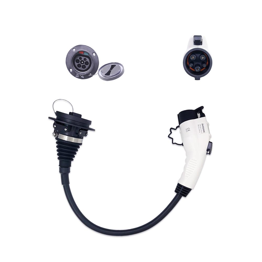 Duosida Adapter Type2 Male Socket to J1772 Type 1 Plug 32A EV Car Connector Electric Vehicle Chargin
