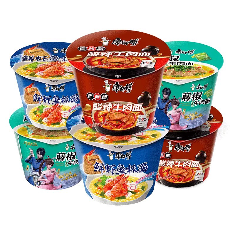 【แบบคัพ】มาม่าจีนคังซือฝุ เส้นหนึบมาก รส อร่อยมาก มาม่า 康师傅方便面(master kang)