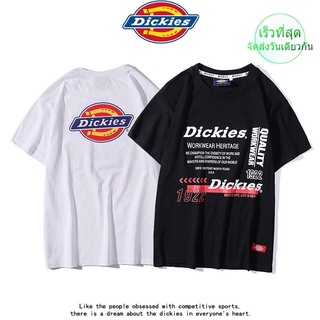 เสื้อยืดแขนสั้นผ้าฝ้ายพิมพ์ลาย Dickies