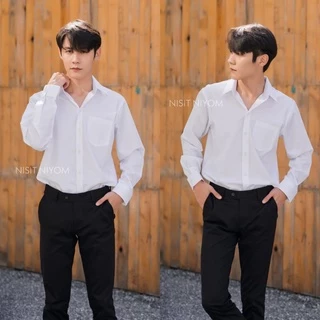 เสื้ อนัก ศึกษา ชาย เสื้อนักศึกษาแขนยาวชาย รอบอก : 36 - 56 [ขาวนวล,ขาวสว่าง]