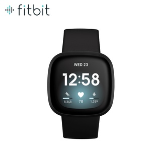 Fitbit Versa 3 สมาร์ทวอทช์สายสุขภาพ รุ่น Versa 3 สวมใส่สบาย ติดตามกิจกรรมสุขภาพ มาพร้อมระบบ GPS ในตัว รับประกันสินค้า1ปี