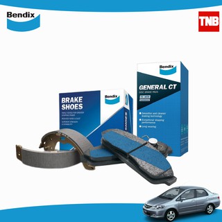 Bendix ผ้าเบรค HONDA CITY ZX V-tec Dsi ปี 2002 - 2007 ฮอนด้า ซีตี้ ผ้าเบรครถยนต์ ก้ามเบรค เบนดิกซ์