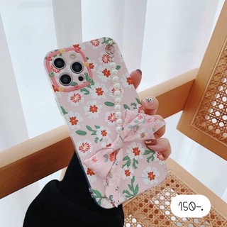 เคสคล้องมือ เคสสายคล้องมือ กันเลนส์กล้อง 🎀โซ่มุกโบว์ชมพู