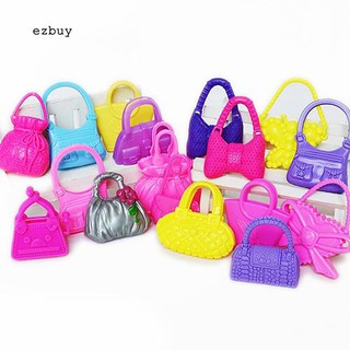 10Pcs Mixed Mini Shoulder Bag Handbag Girl Kid Toy Accessories for Dollhouses